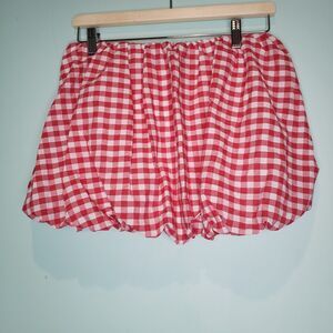 Madden Girl Sample Red Gingham Bubble Skirt Size 5 Festival/Picnic/Cottagecore